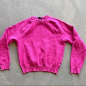 Monrow Pink Crew Neck Pull Over Sweater